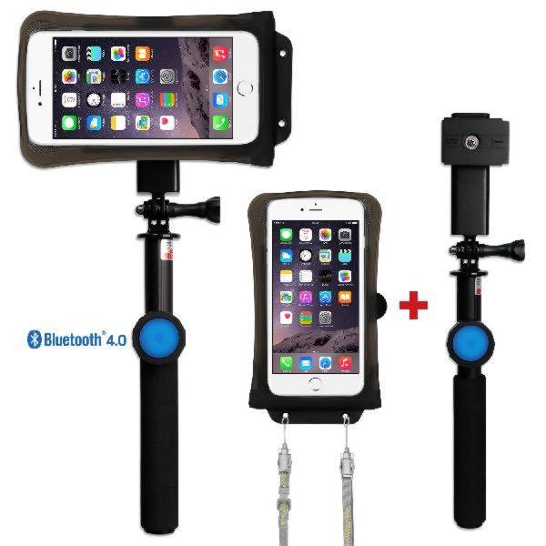 Crack pot versneller Emigreren Waterproof smartphone case set DiCAPac Action DRS-C2 with bluetooth selfie  stick - DigiCamCase.com DiCAPac Shop